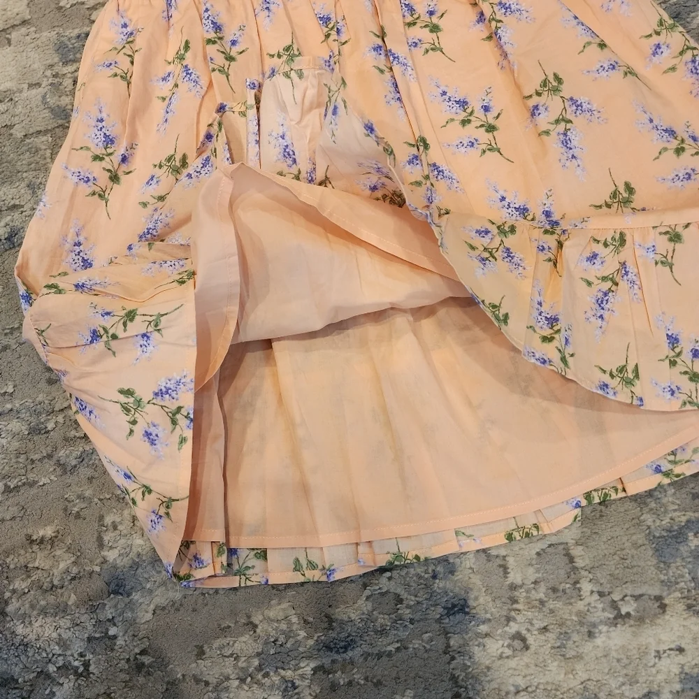NWT Janie and Jack Apricot Floral Ruffle Strap‎ Sundress Big Kid Size 18.